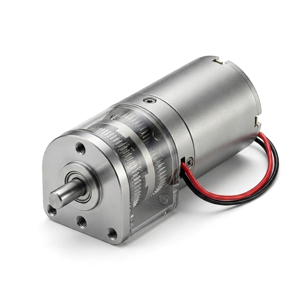 High-torque miniature planetary gear motor with reinforced gearbox for peak loads
