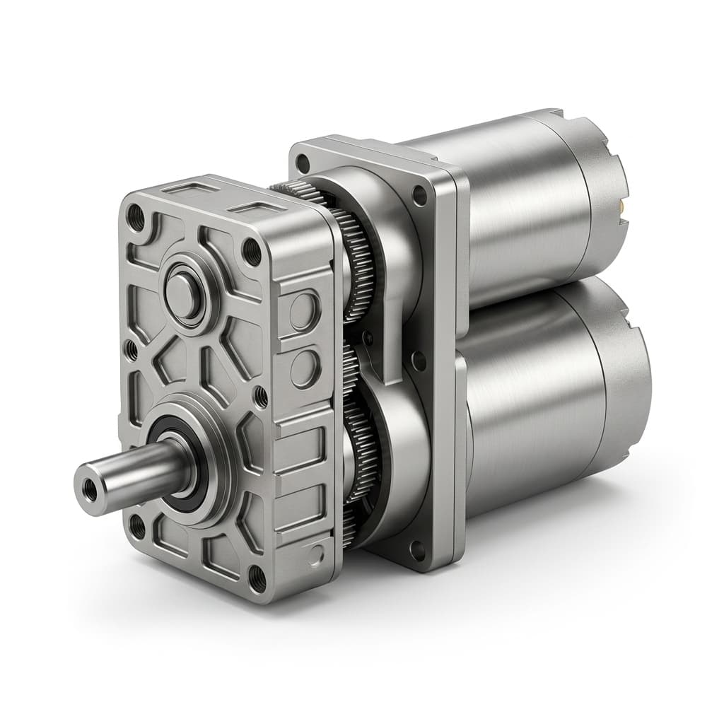 Low-noise planetary gear motor for access control hardware